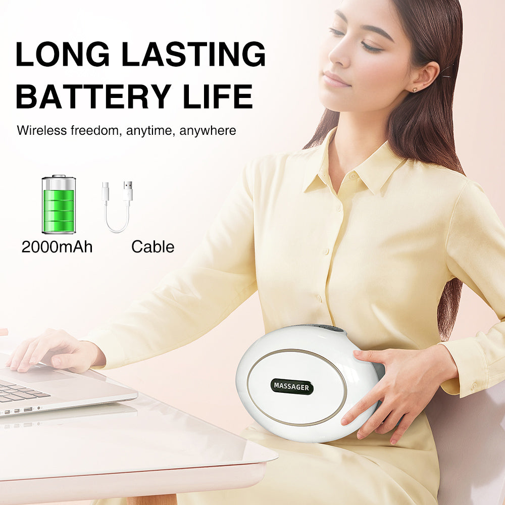 Massaggiatore Addominale Riscaldante Elettrico con Vibrazione – Sollievo e Relax per la Zona Lombare e Addominale